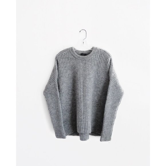 Zara Sweaters - Zara Grey Chunky Ribbed Knit Dolman Sweater sz M